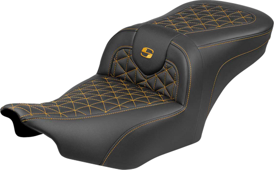 Saddlemen Roadsofa Gold Tri Gripper Seat for 2023-2025 Harley Road Street Glide
