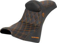 Saddlemen SDC Orange Lattice Seat & Backrest for 18-26 Harley Softail FXBB FXST