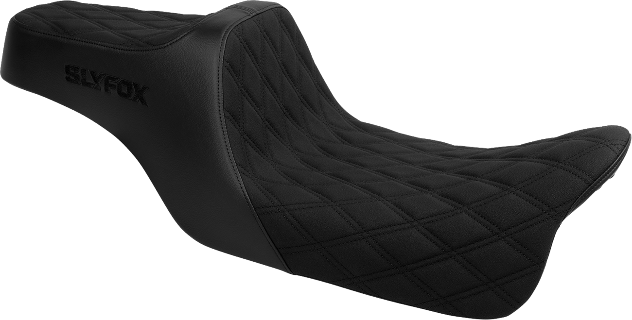 Slyfox High Noon Diamond Stitch Seat fits 2008-2025 Harley Touring FLTR FLHX