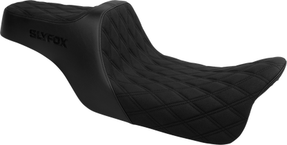 Slyfox High Noon Diamond Stitch Seat fits 2008-2025 Harley Touring FLTR FLHX