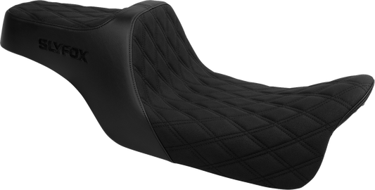 Slyfox High Noon Diamond Stitch Seat fits 2008-2025 Harley Touring FLTR FLHX