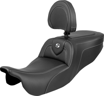 Saddlemen Roadsofa Carbon Fiber Seat & Backrest 2015-2025 Harley Freewheeler RG3