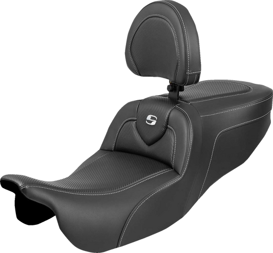 Saddlemen Roadsofa Carbon Fiber Seat & Backrest 2015-2025 Harley Freewheeler RG3
