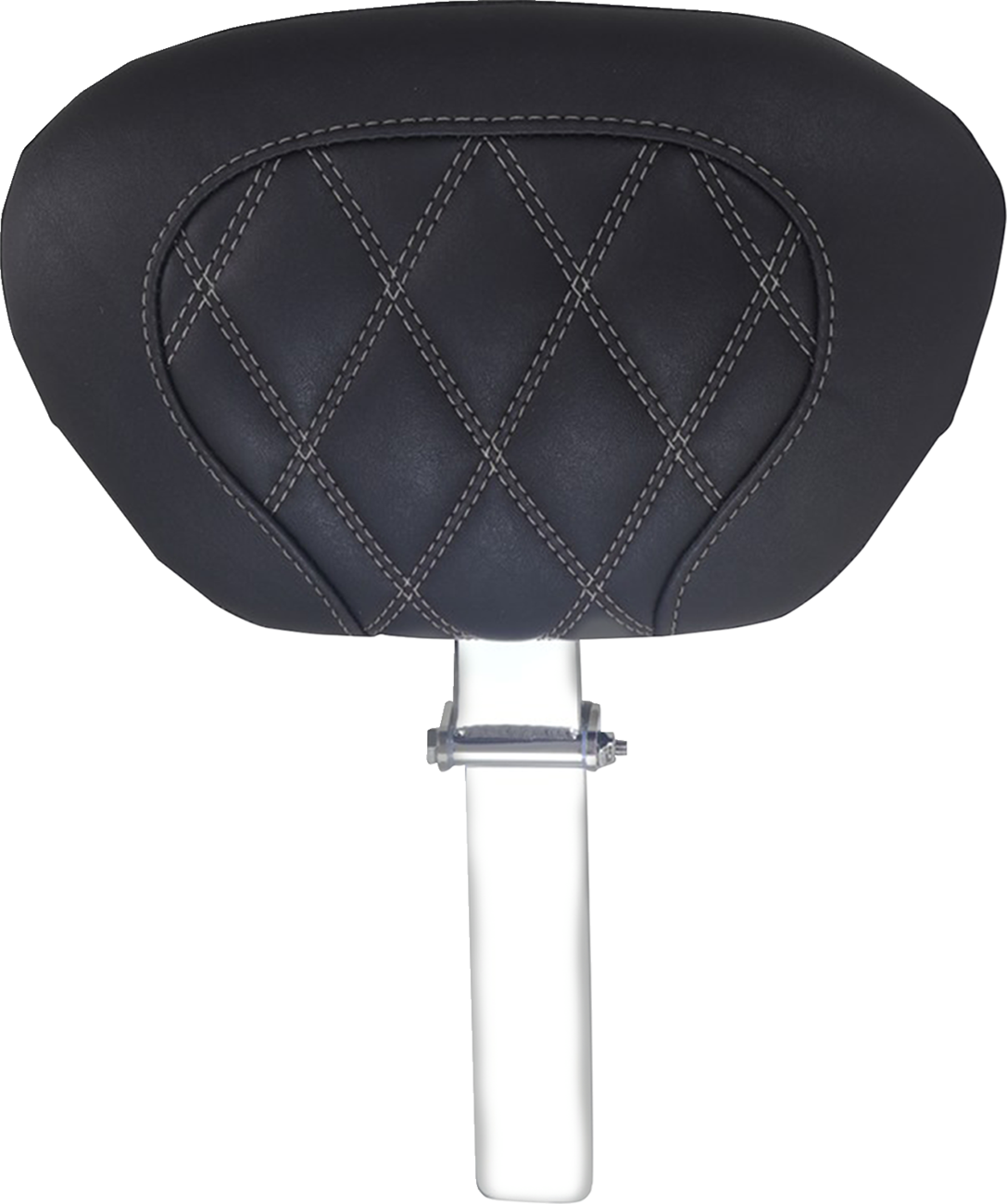 Mustang Super Tour Gray Diamond Stitch Driver Backrest fits 08-25 Harley Touring