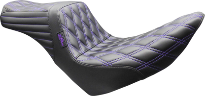 Le Pera Tailwhip Purple Diamond Seat for 2018-2026 Harley Softail Low Rider FXLR