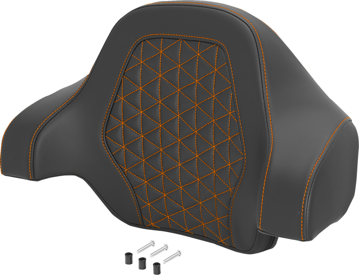 Saddlemen Orange Tri Gripper Deluxe Sissy Bar Tour Pack Backrest Pad for Harley