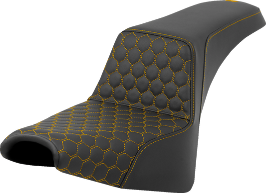 Saddlemen Step Up Gold Honeycomb Gel Seat for 2018-2024 Harley Softail FXBB FXST