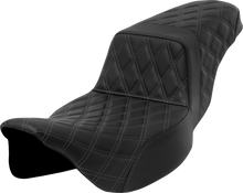 Saddlemen Step Up Extended Dark Gray Lattice Gel Seat for 2008-25 Harley Touring