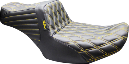 Le Pera Tailwhip Gold Diamond Stitch Seat for 2023-2026 Harley Road Street Glide