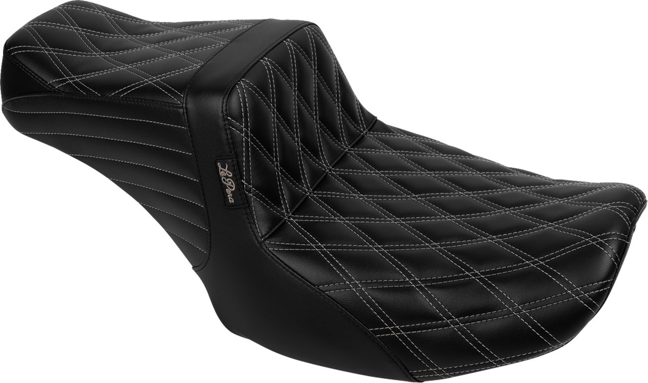 Le Pera Tailwhip Gray Diamond Stitch Seat fits 2023-2025 Harley Touring FLTR