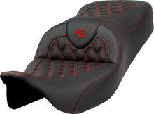 Saddlemen Roadsofa Red Lattice Stitch Gelcore Seat fits 2008-2025 Harley Touring