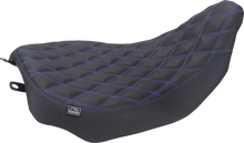 Mustang Runaround Blue Diamond Solo Seat fits 2023-2026 Harley Road Street Glide
