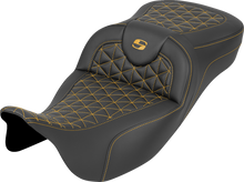Saddlemen Roadsofa Gold Tri Gripper Extended Seat for 2008-2025 Harley Touring
