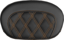 Saddlemen Mini Contour Orange Lattice Stitch Sissy Bar Backrest Pad for Harley
