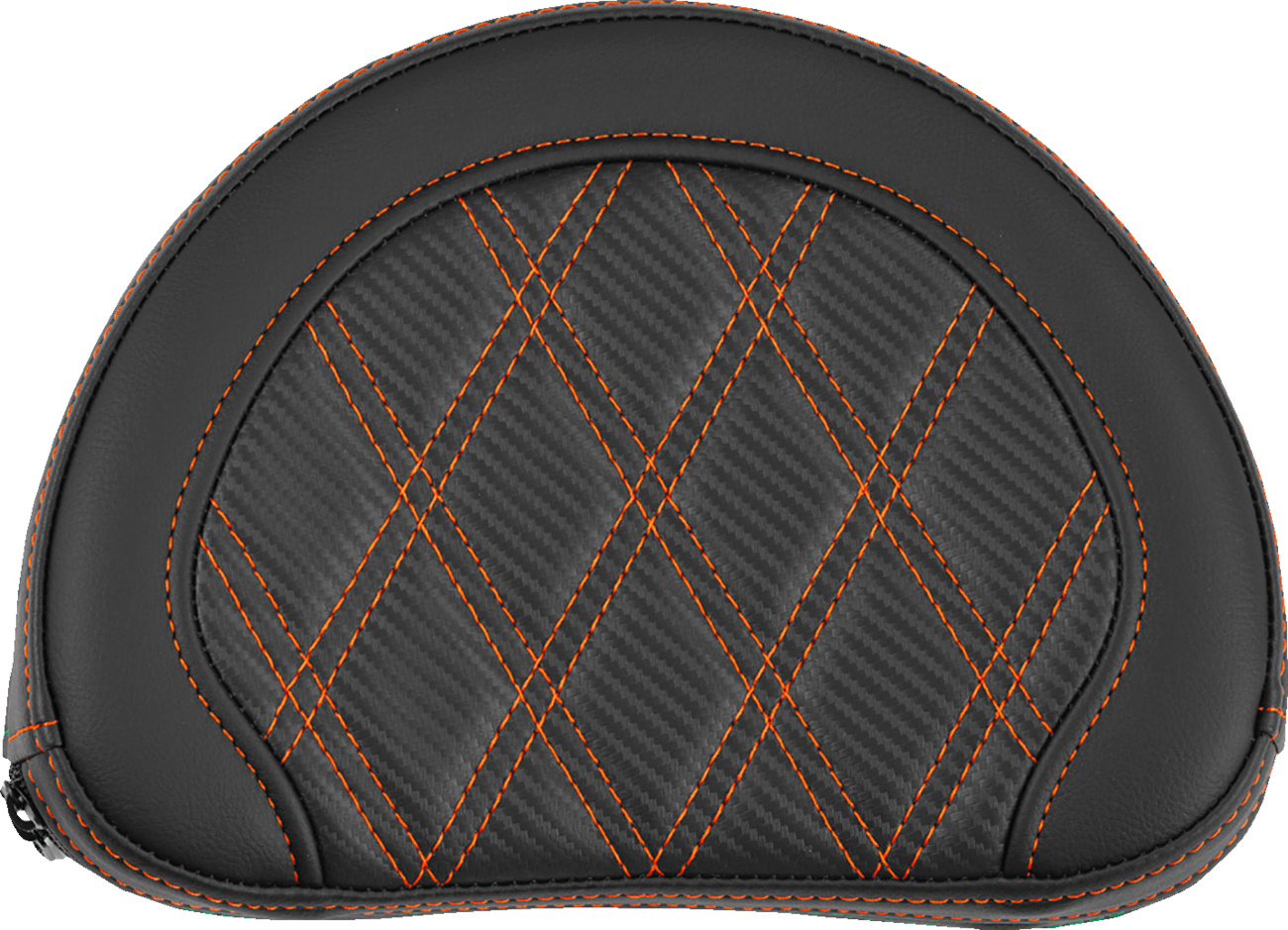 Saddlemen Contour Orange Carbon Lattice Stitch Sissy Bar Backrest Pad for Harley