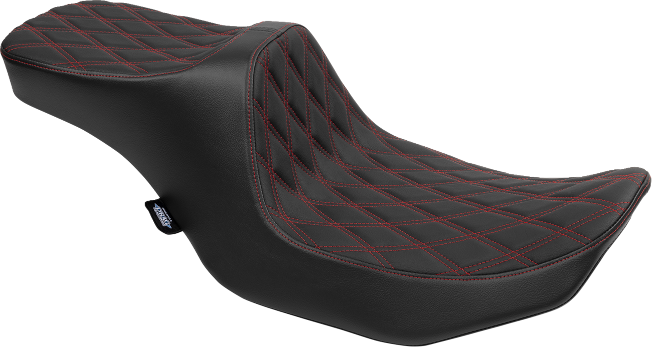 Drag Specialties Predator III Red Diamond Seat for 2023-2025 Harley Touring FLHX