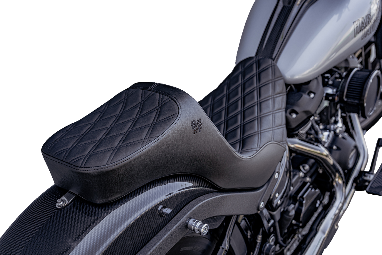 Slyfox Chariot Diamond Stitch Seat fits 2018-2026 Harley Softail Low Rider FXLR