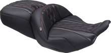 Mustang Deluxe Tour Red Diamond Stitch Seat fits 2023-2026 Harley Touring FLHX