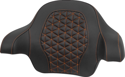 Saddlemen Orange Tri-Gripper Tour Pak Backrest Pad for 2014-2025 Harley Touring