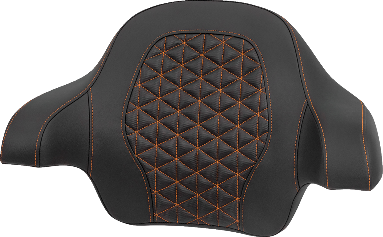 Saddlemen Orange Tri-Gripper Tour Pak Backrest Pad for 2014-2025 Harley Touring