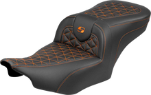 Saddlemen Roadsofa Orange Tri Gripper Seat for 2023-26 Harley Road Street Glide