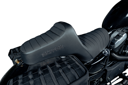 Slyfox Highnoon Black Classic Stitch 2 Up Seat for 2004-2022 Harley Sportster