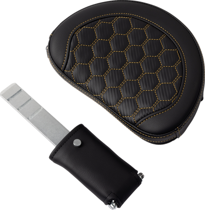 Saddlemen Roadsofa Gold Honeycomb Extended Seat w/ Backrest 08-24 Harley Touring