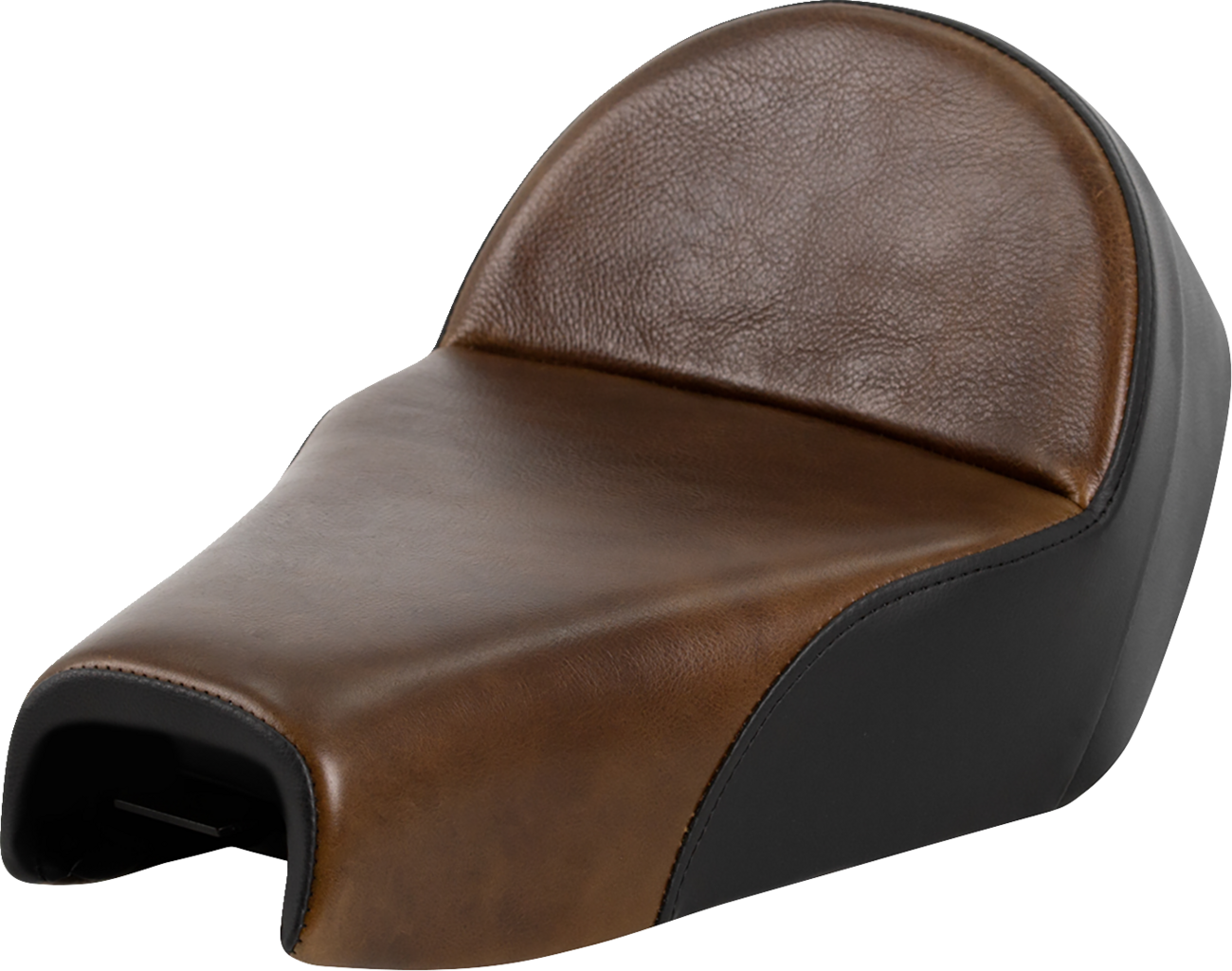 Saddlemen Lariat Brown Distressed Leather Solo Seat 2004-2022 Harley Davidson