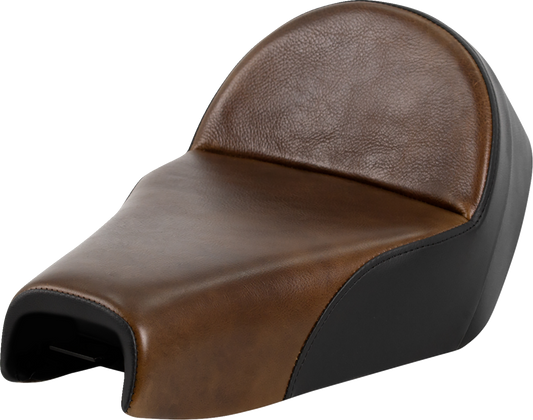 Saddlemen Lariat Brown Distressed Leather Solo Seat 2004-2022 Harley Davidson