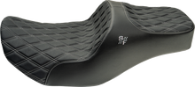 Slyfox Chariot Silver Diamond Stitch Seat fits 2009-2025 Harley Touring FLH FLT