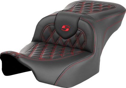 Saddlemen Roadsofa Red Lattice Stitch Gel Seat for 2023-2025 Harley Touring