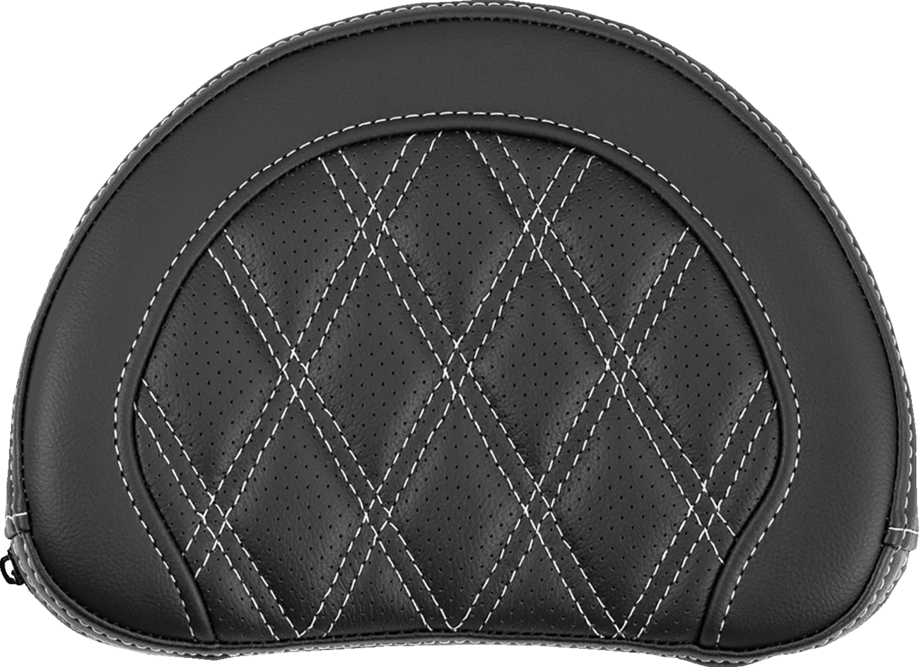 Saddlemen Contour White Lattice Sissy Bar Passenger Backrest Pad for Harley