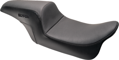 Slyfox Smooth Carbon Fiber Seat fits 1997-2007 Harley Touring Road Electra Glide