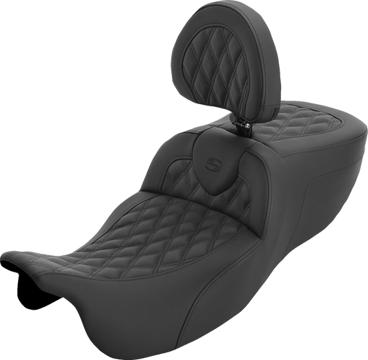 Saddlemen Roadsofa Lattice Extended Seat & Backrest for 15-25 Harley Trike FLRT