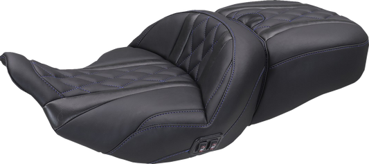 Mustang Super Tour Blue Diamond Heated Seat for 2023-26 Harley Street Road Glide