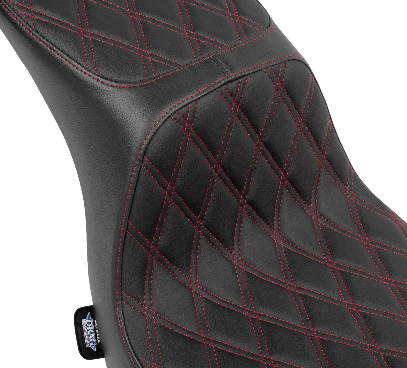 Drag Specialties Predator Red Diamond Seat 2018-2025 Harley Softail FXLRST FLSB