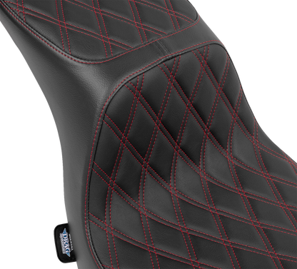 Drag Specialties Predator Red Diamond Seat 2018-2025 Harley Softail FXLRST FLSB