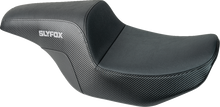 Slyfox Black Drifter Seat  w/ Gray Logo fits 2023-2026 Harley Touring Road Glide