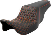 Saddlemen Step Up Orange Honeycomb Gel Seat fits 2008-2025 Harley Touring Models