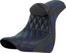 Saddlemen SDC Pro Series Blue Lattice Seat & Backrest 18-26 Harley Low Rider