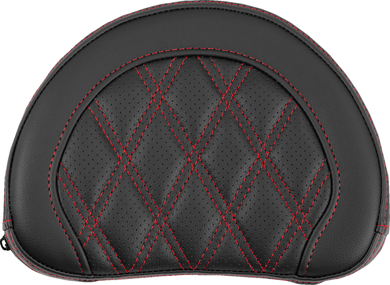 Saddlemen Contour Red Lattice Stitch Sissy Bar Passenger Backrest Pad for Harley