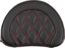 Saddlemen Contour Red Lattice Stitch Sissy Bar Passenger Backrest Pad for Harley