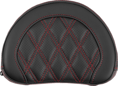Saddlemen Contour Red Lattice Stitch Sissy Bar Passenger Backrest Pad for Harley