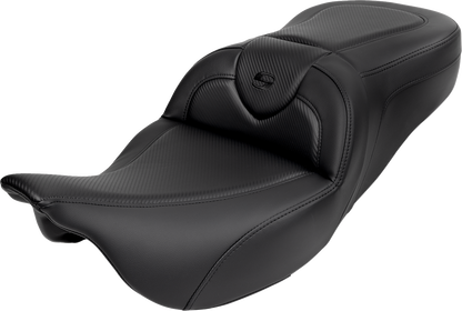 Saddlemen Roadsofa Carbon Fiber Gel Seat & Backrest for 2008-2024 Harley Touring