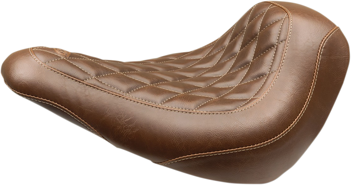 Mustang Tripper Wide Brown Diamond Solo Seat for 2018-2026 Harley Low Rider FXLR