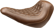Mustang Tripper Wide Brown Diamond Solo Seat for 2018-2026 Harley Low Rider FXLR