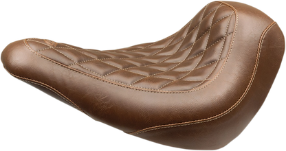 Mustang Tripper Wide Brown Diamond Solo Seat for 2018-2026 Harley Low Rider FXLR