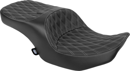 Drag Specialties Freedom Forward Silver Diamond Seat for 2023-25 Harley Touring