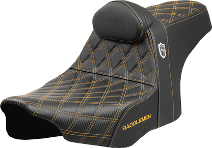 Saddlemen SDC Pro Series Gold Lattice Seat & Backrest for 2023-26 Harley Touring
