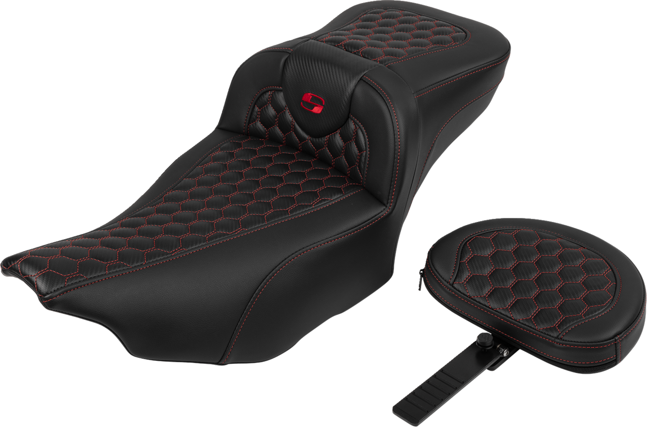 Saddlemen Roadsofa Extended Honeycomb Seat & Backrest for 2023-25 Harley Touring